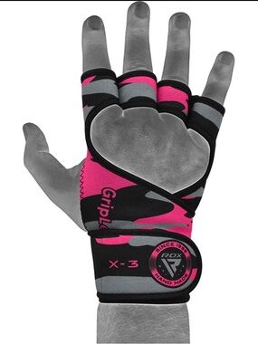 RDX X3 Pink Weightlifting Grips For Women